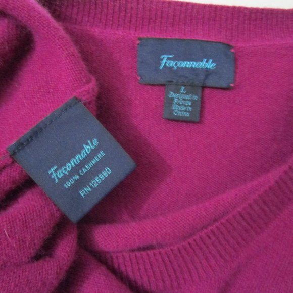 CASHMERE Sweater Jumper Pullover Violet Purple French Luxury - Picture 6 of 12